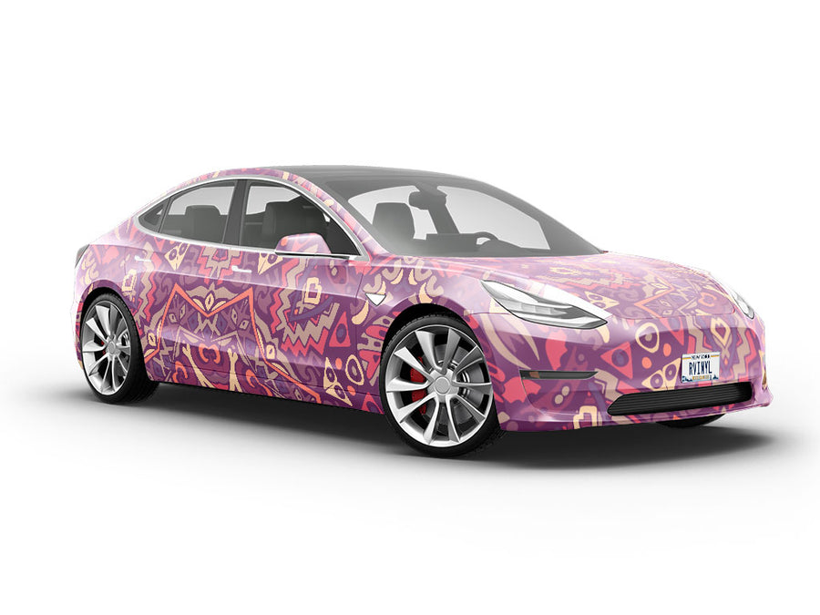 Blushing Rose Mandala Vehicle Vinyl Wrap
