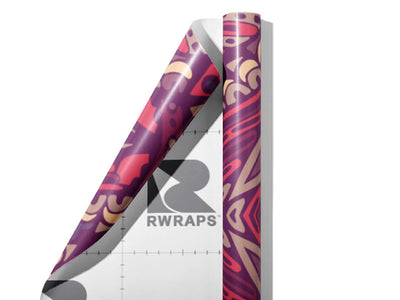 Blushing Rose Mandala Wrap Film Sheets~Rwraps Series 914 Blushing Rose Mandala Scrolled Sheet~3