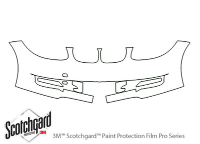 1-series 3M Clear Bra Bumper Precut PPF Diagram