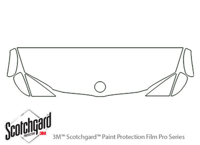 1-series 3M Clear Bra Hood Precut PPF Diagram