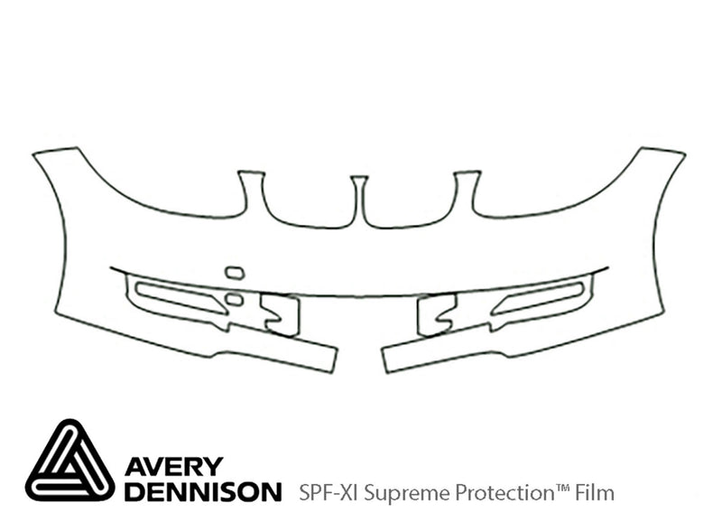 1-series Avery Dennison Clear Bra Bumper Precut PPF Diagram