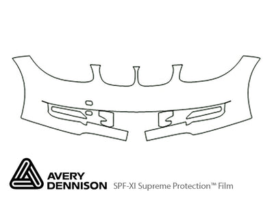 1-series Avery Dennison Clear Bra Bumper Precut PPF Diagram