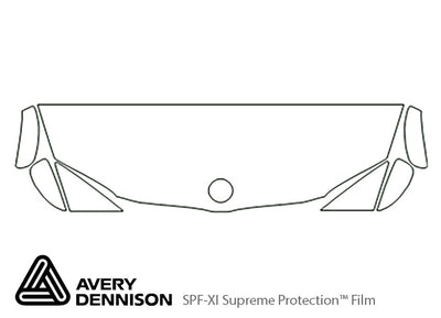 1-series Avery Dennison Clear Bra Hood Precut PPF Diagram