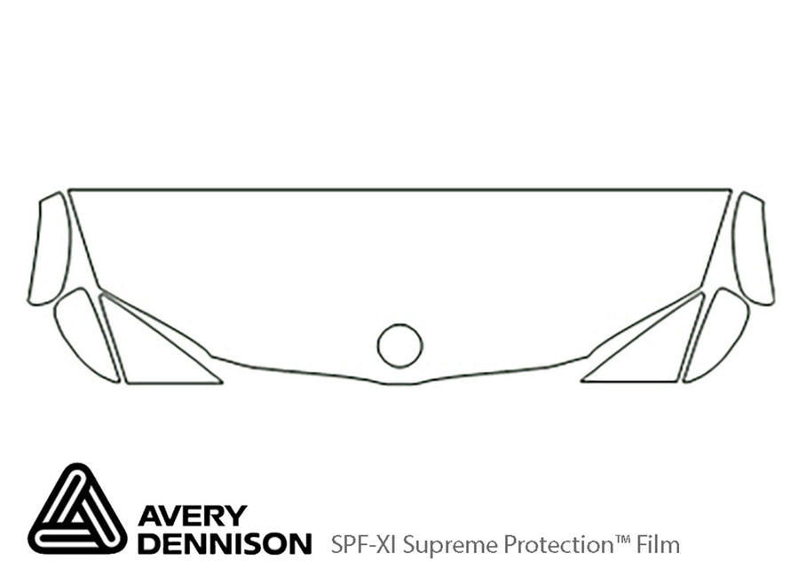 1-series Avery Dennison Clear Bra Hood Precut PPF Diagram