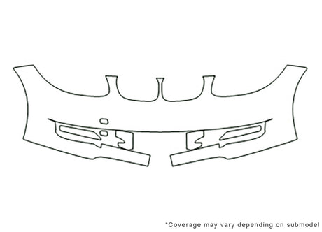 1-series 3M Clear Bra Bumper Precut PPF Diagram