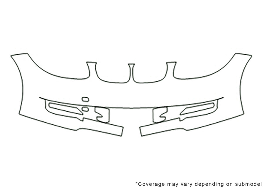 1-series 3M Clear Bra Bumper Precut PPF Diagram