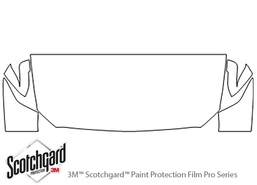 2-series 3M Clear Bra Hood Precut PPF Diagram