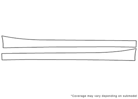 2-series 3M Clear Bra Door Cup Precut PPF Diagram