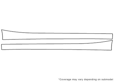 2-series Avery Dennison Clear Bra Door Cup Precut PPF Diagram