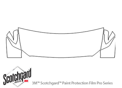 2-series 3M Clear Bra Hood Precut PPF Diagram