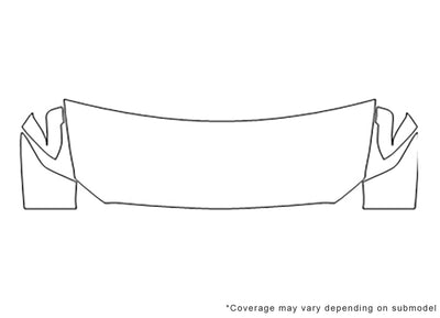 2-series 3M Clear Bra Hood Precut PPF Diagram