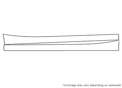 2-series 3M Clear Bra Door Cup Precut PPF Diagram