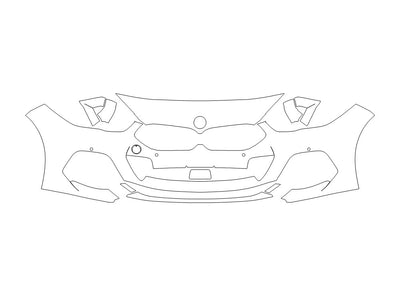 2-series Avery Dennison Clear Bra Bumper Precut PPF Diagram