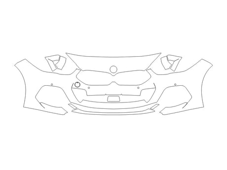 2-series Avery Dennison Clear Bra Bumper Precut PPF Diagram