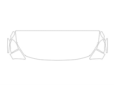 2-series 3M Clear Bra Hood Precut PPF Diagram