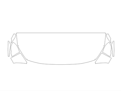 2-series 3M Clear Bra Hood Precut PPF Diagram