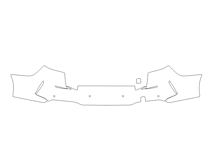 2-series Avery Dennison Clear Bra Door Cup Precut PPF Diagram