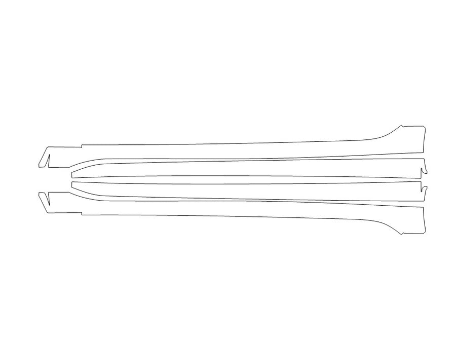 2-series 3M Clear Bra Door Cup Precut PPF Diagram