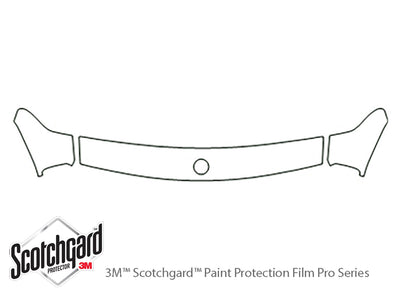 3-series 3M Clear Bra Hood Precut PPF Diagram