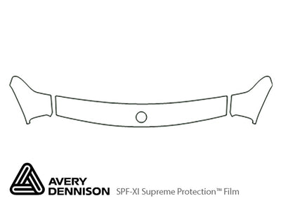 3-series Avery Dennison Clear Bra Hood Precut PPF Diagram