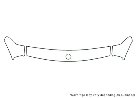 3-series 3M Clear Bra Hood Precut PPF Diagram