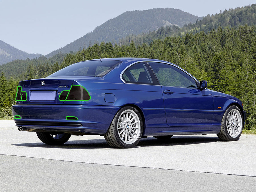 3-series (coupe) Tail Light Tint Installation Points