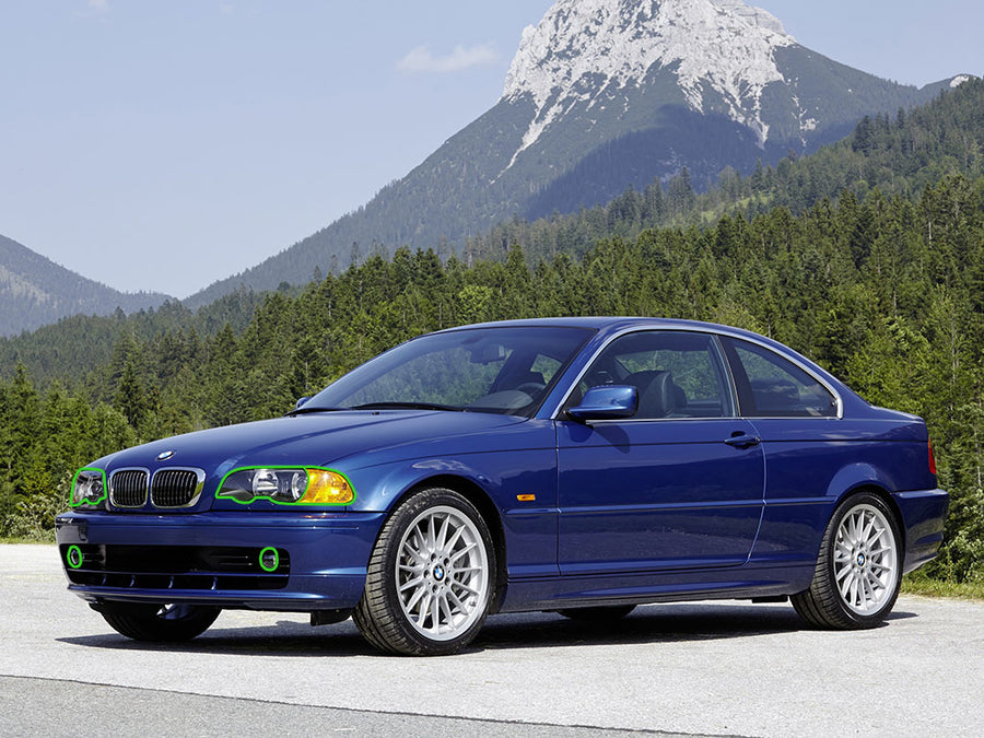 bmw 3-series 2000-2003 (coupe / convertible) Headlight Protection Installation Location