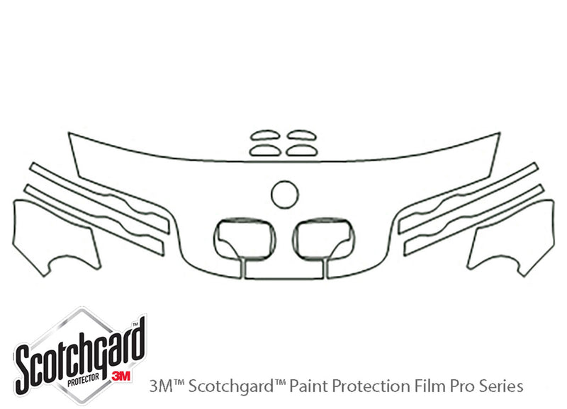 3-series 3M Clear Bra Hood Precut PPF Diagram