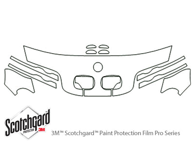 3-series 3M Clear Bra Hood Precut PPF Diagram