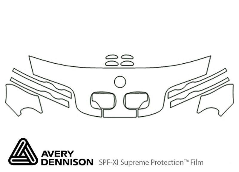 3-series Avery Dennison Clear Bra Hood Precut PPF Diagram