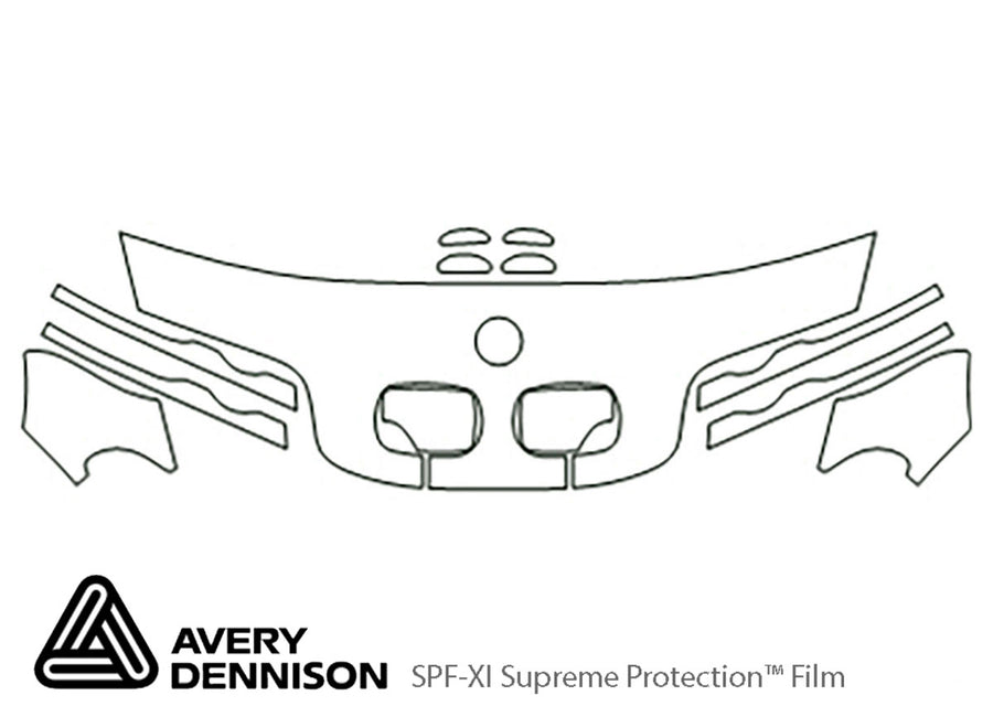 3-series Avery Dennison Clear Bra Hood Precut PPF Diagram