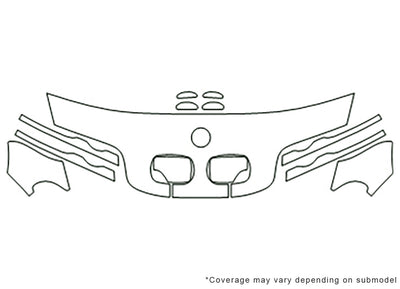 3-series 3M Clear Bra Hood Precut PPF Diagram