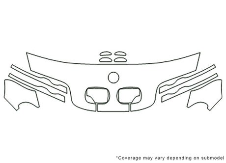 3-series 3M Clear Bra Hood Precut PPF Diagram