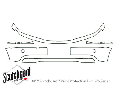 3-series 3M Clear Bra Bumper Precut PPF Diagram