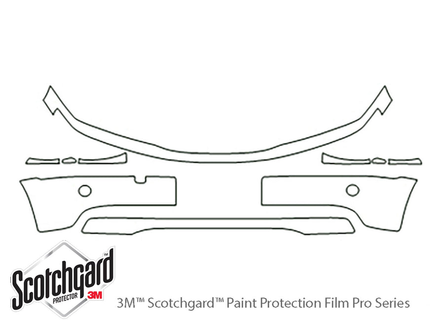 3-series 3M Clear Bra Bumper Precut PPF Diagram