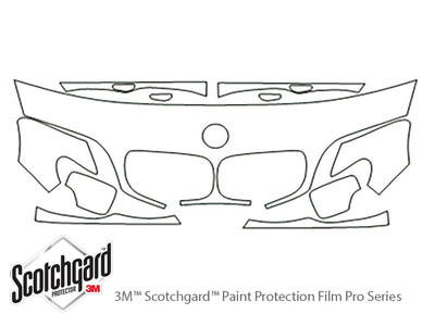 3-series 3M Clear Bra Hood Precut PPF Diagram