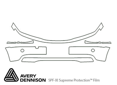 3-series Avery Dennison Clear Bra Bumper Precut PPF Diagram