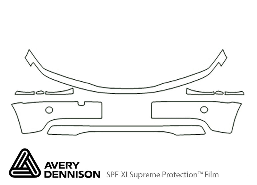 3-series Avery Dennison Clear Bra Bumper Precut PPF Diagram