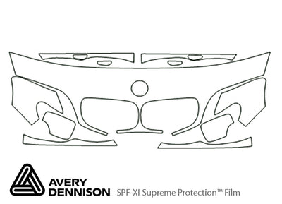 3-series Avery Dennison Clear Bra Hood Precut PPF Diagram