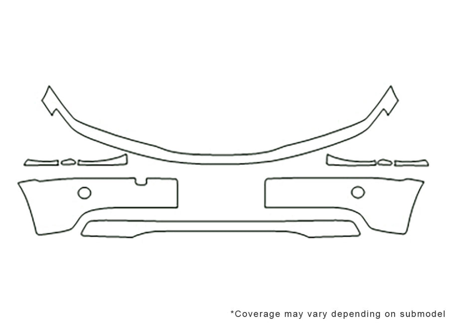 3-series 3M Clear Bra Bumper Precut PPF Diagram