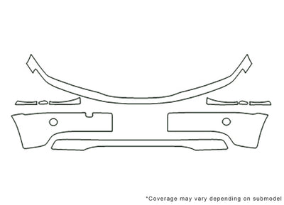 3-series Avery Dennison Clear Bra Bumper Precut PPF Diagram