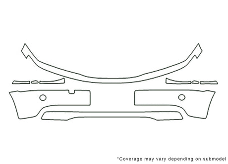 3-series Avery Dennison Clear Bra Bumper Precut PPF Diagram