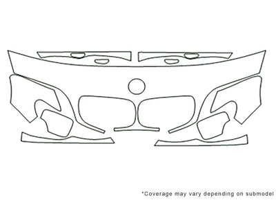 3-series 3M Clear Bra Hood Precut PPF Diagram