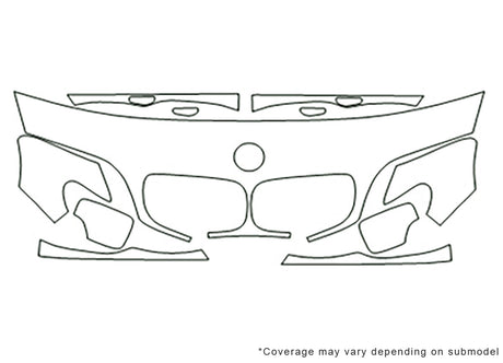 3-series Avery Dennison Clear Bra Hood Precut PPF Diagram
