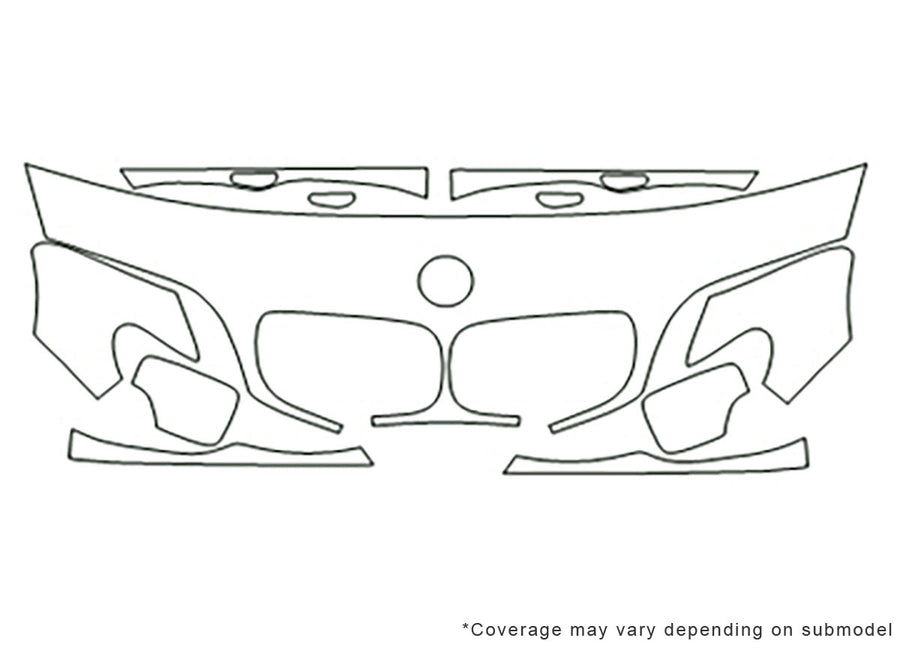 3-series Avery Dennison Clear Bra Hood Precut PPF Diagram