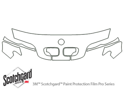 3-series 3M Clear Bra Hood Precut PPF Diagram
