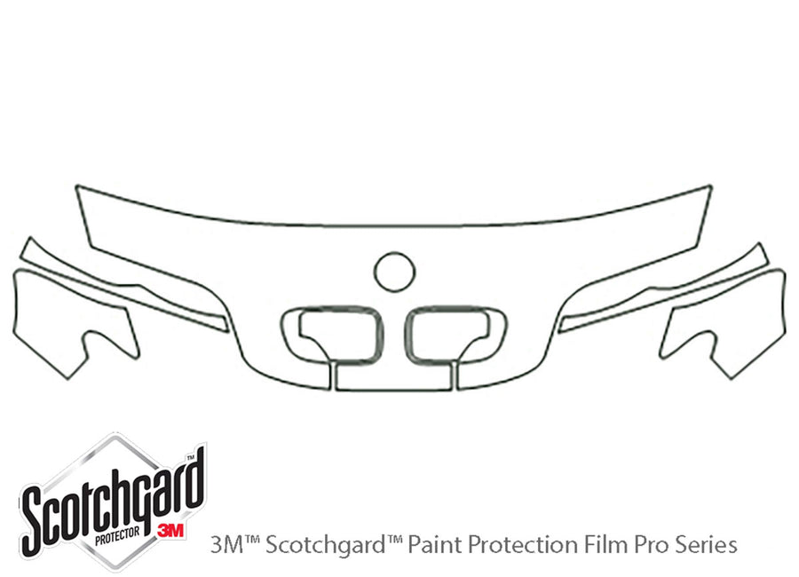 3-series 3M Clear Bra Hood Precut PPF Diagram