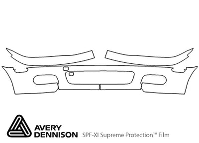 3-series Avery Dennison Clear Bra Bumper Precut PPF Diagram