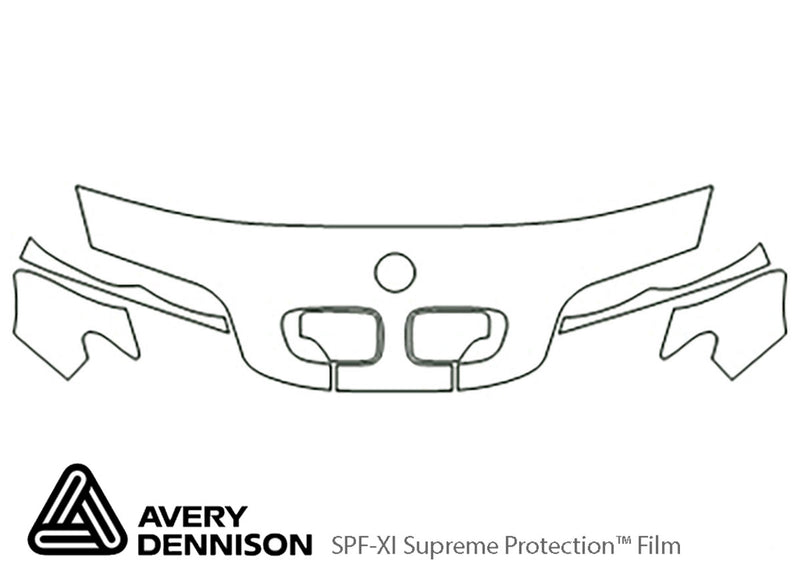 3-series Avery Dennison Clear Bra Hood Precut PPF Diagram