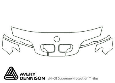 3-series Avery Dennison Clear Bra Hood Precut PPF Diagram